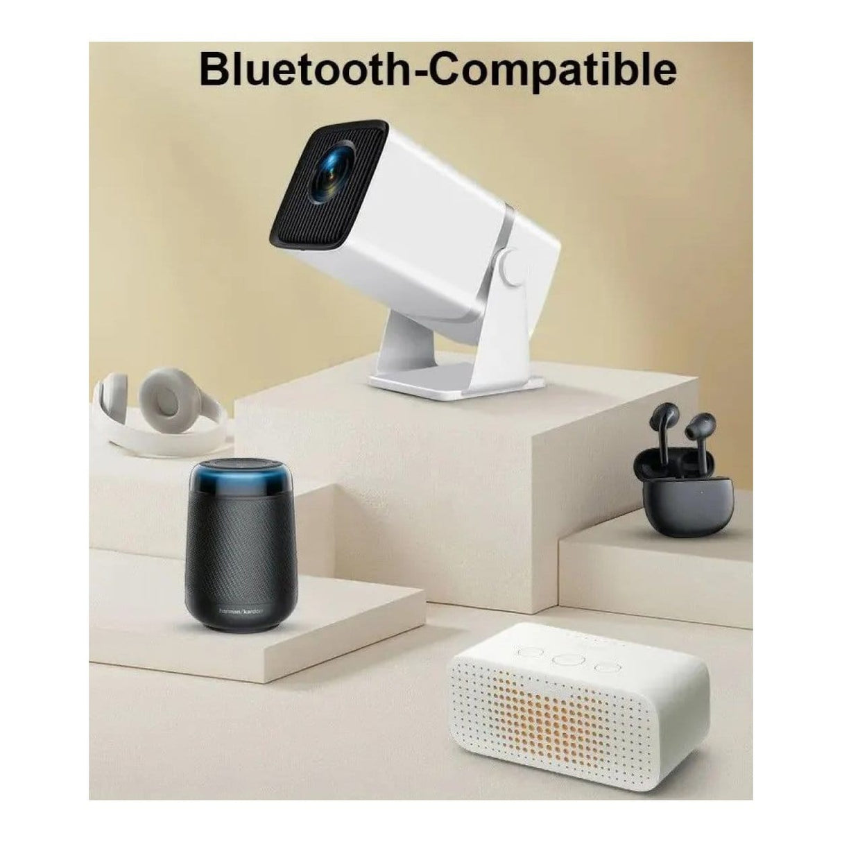 HTPNEO H69 1500 ANSI Lumens Smart Home Theater Projector HTPH69