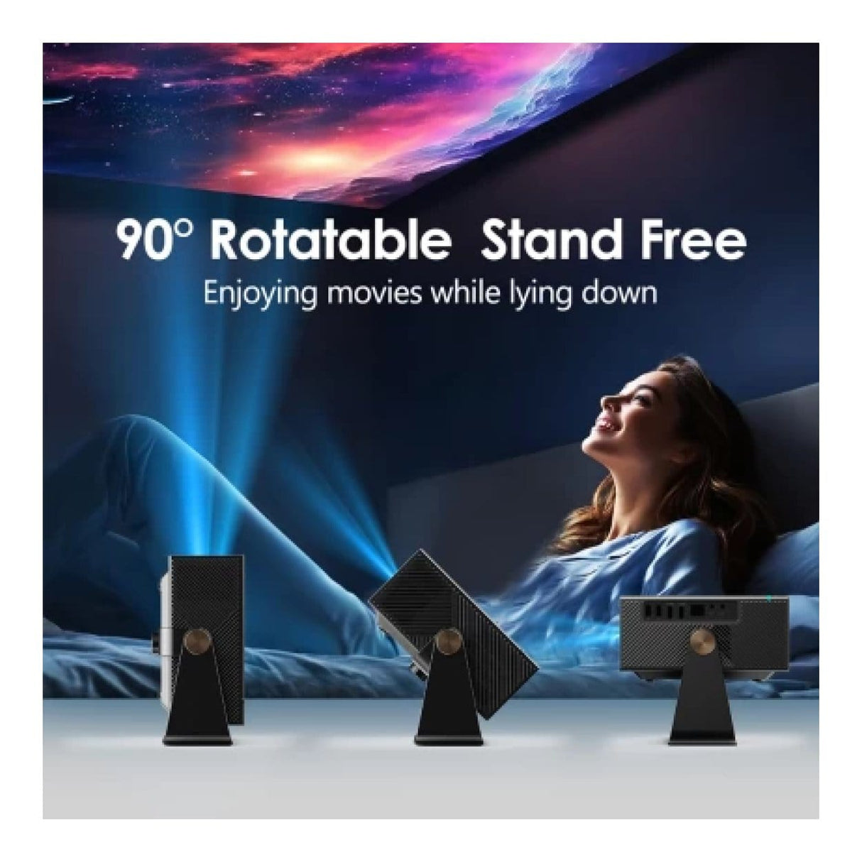 HTPNEO H80 FHD 600 ANSI Lumens Smart Home Theatre Projector HTPNEOH80