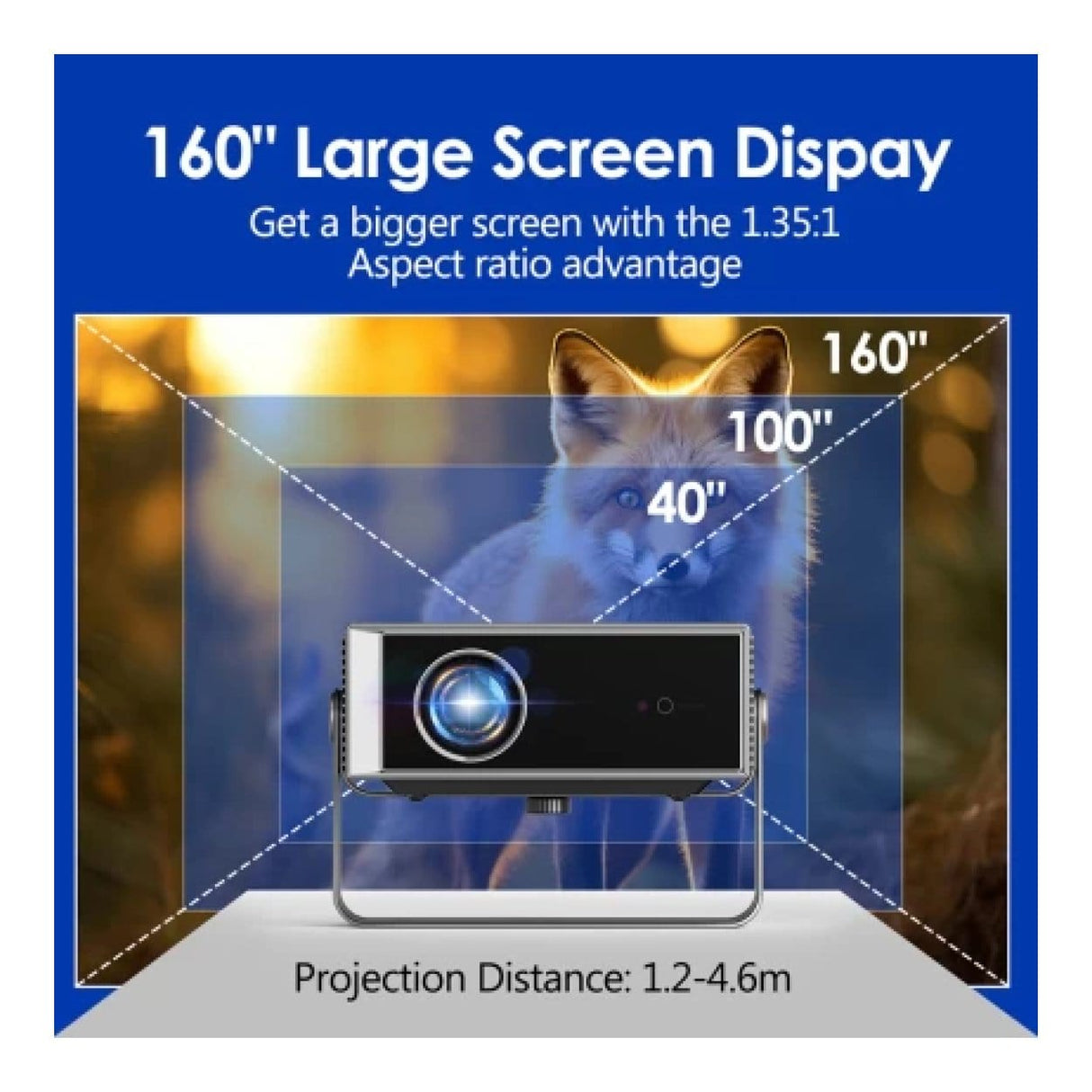 HTPNEO H80 FHD 600 ANSI Lumens Smart Home Theatre Projector HTPNEOH80