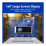 HTPNEO H80 FHD 600 ANSI Lumens Smart Home Theatre Projector HTPNEOH80