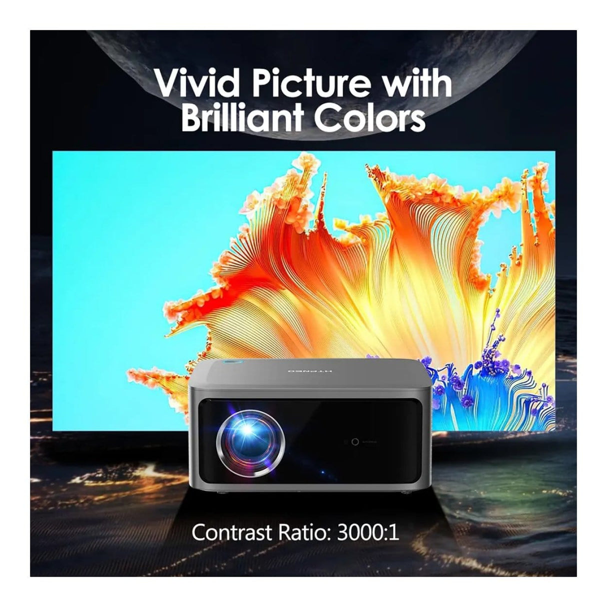 HTPNEO H86 700 ANSI Lumens Smart Streaming Projector HTPNEOH86