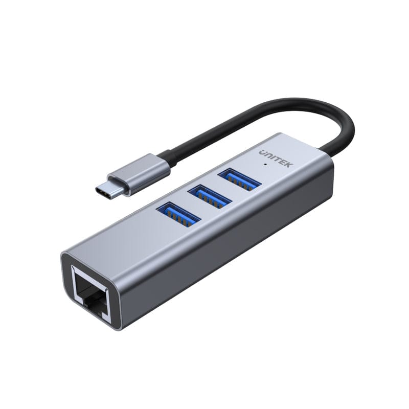 Unitek USB3.0 TYPE-C 3-Port Ethernet Hub HUB-USB3C-3P-H1904A