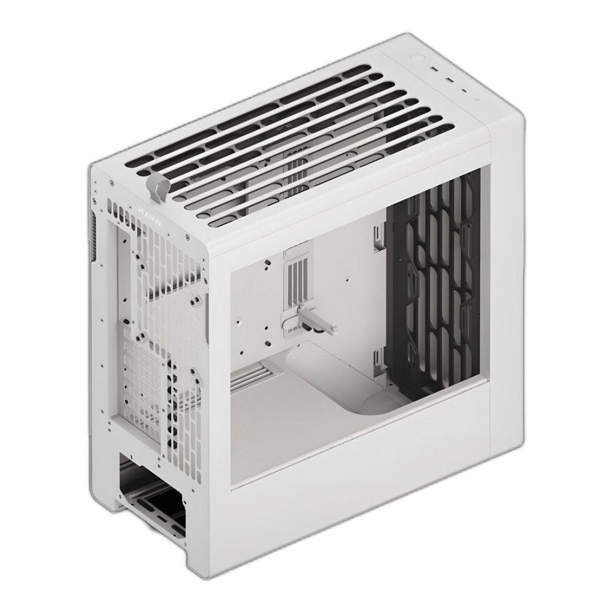 HAVN BF 360 Tempered Glass E-ATX Mid Tower Gaming PC Case White