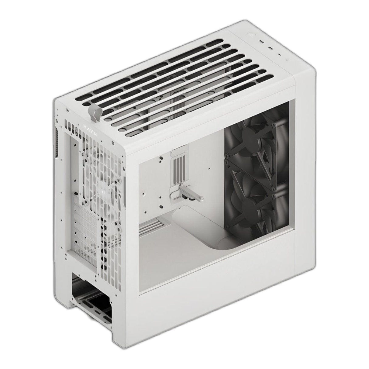 HAVN BF 360 Flow Tempered Glass E-ATX Mid Tower Gaming PC Case White HVN-CA-BF360-03