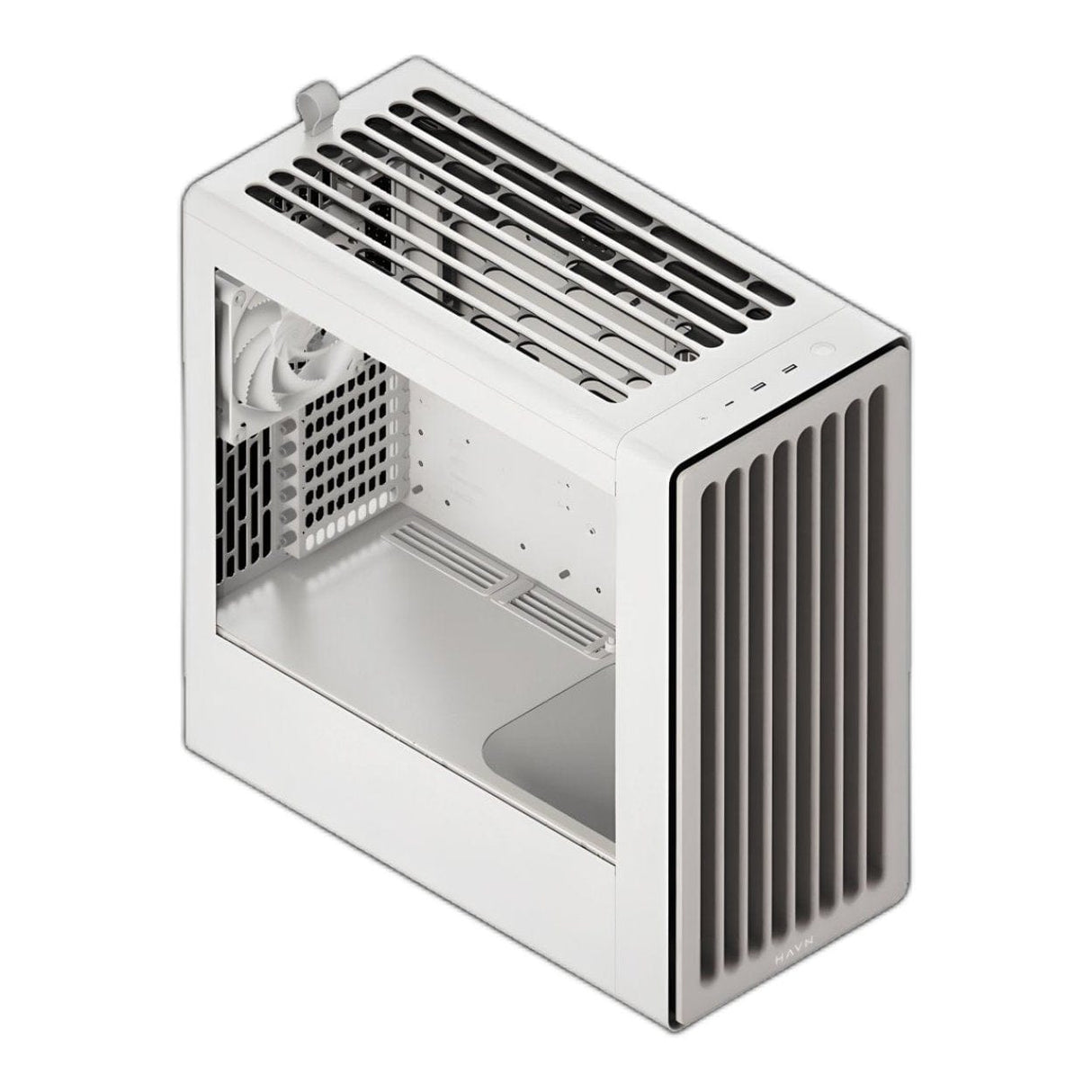 HAVN BF 360 Flow Tempered Glass E-ATX Mid Tower Gaming PC Case White HVN-CA-BF360-03