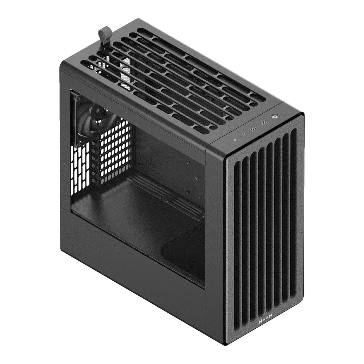 HAVN BF 360 Flow Tempered Glass E-ATX Mid Tower Gaming PC Case Black HVN-CA-BF360-04