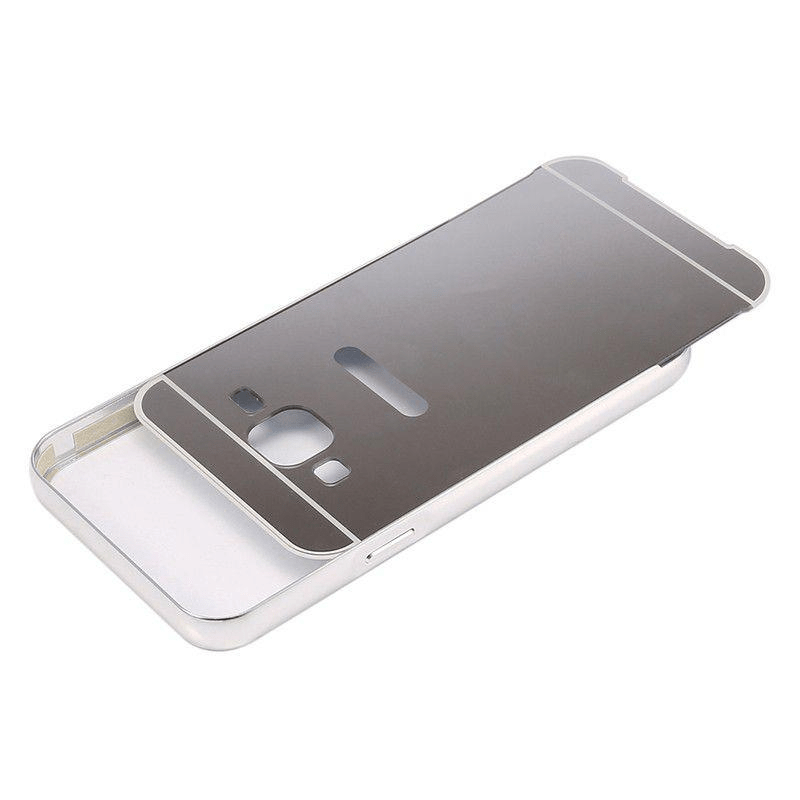 Tuff-Luv Metal Plating Bumper Case for Samsung Galaxy J1 Silver I14_9