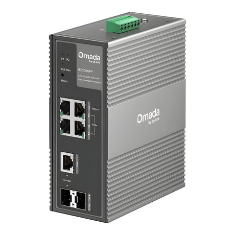 TP-Link Omada IES206GPP 6-Port Gigabit PoE++ Compliant Industrial Managed Network Switch