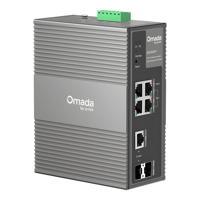 TP-Link Omada IES206GPP 6-Port Gigabit PoE++ Compliant Industrial Managed Network Switch