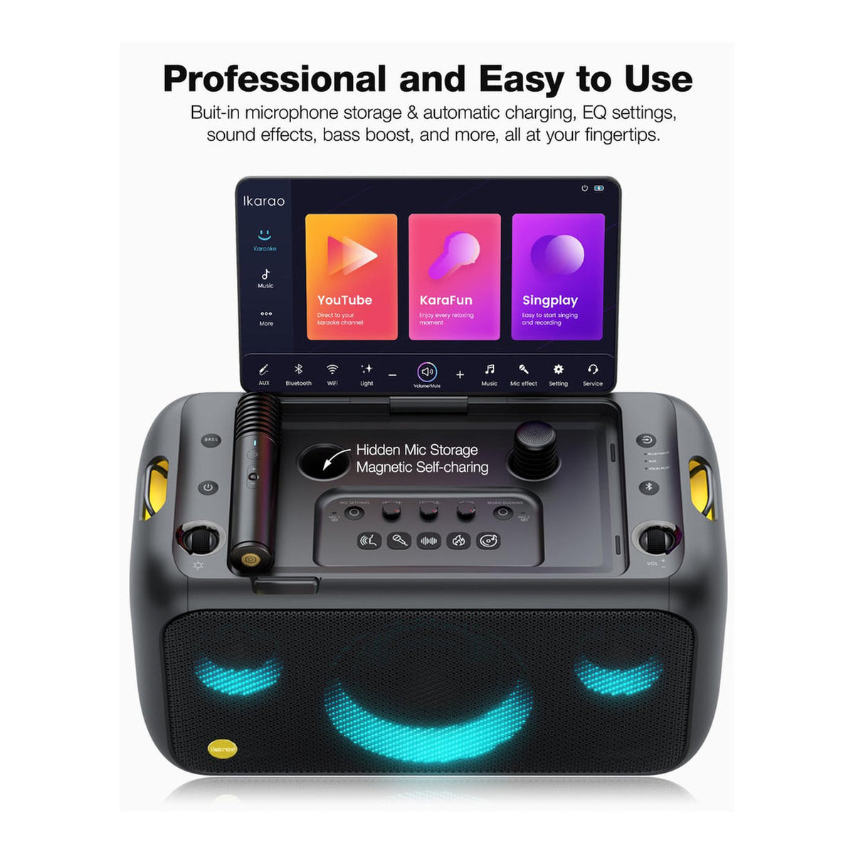Ikarao Break X1 Smart Party Karaoke Machine IK-BREAKX1-BK