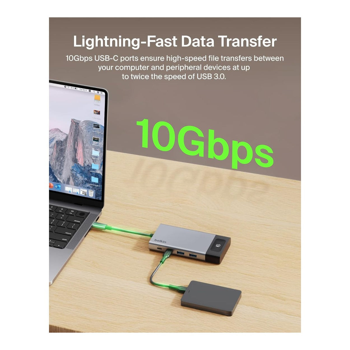 Belkin Connect 8-in-1 USB-C Dual HDMI Docking Station Silver INC027HQSGY