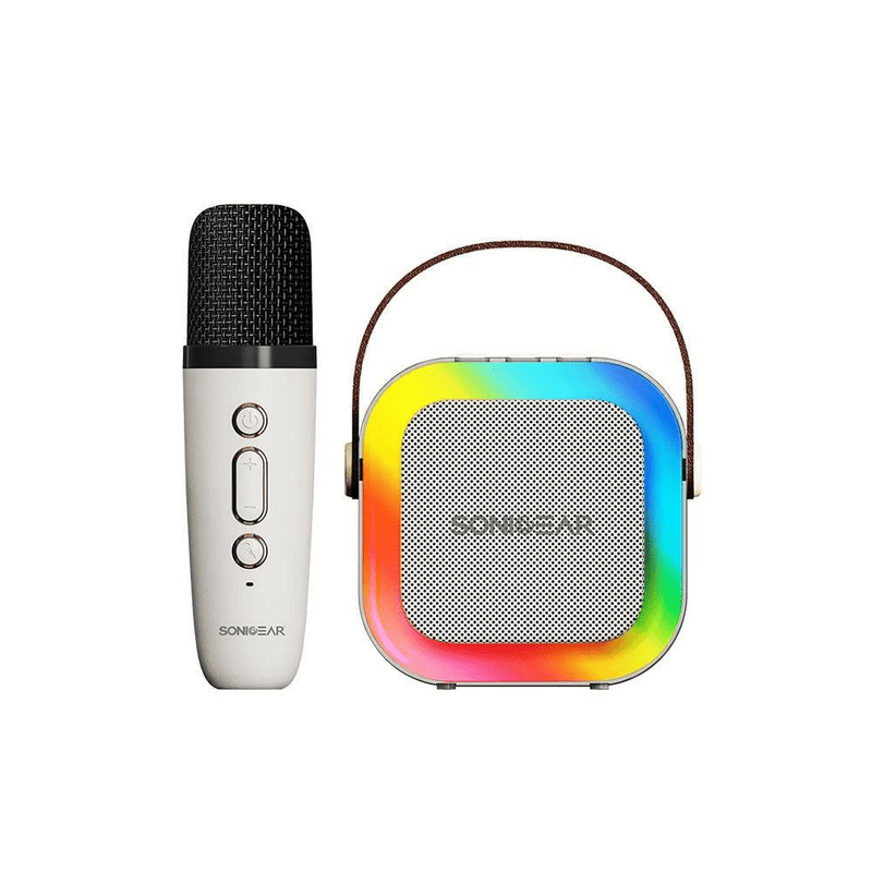 SonicGear iOX K200 Portable Bluetooth Speaker with Wireless Microphone - White IOXK200WHT