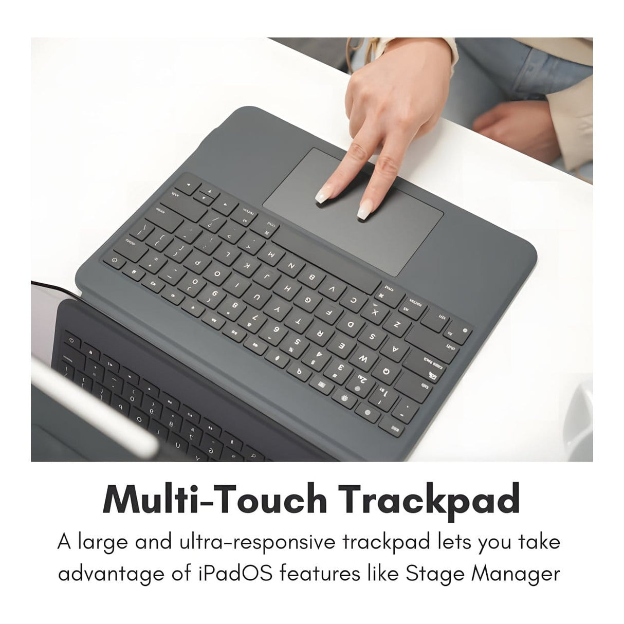 Macally iPad Pro 11-inch Case with Keyboard and Track Pad - Black IPKBCASEP11