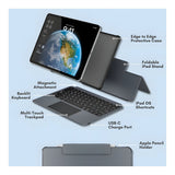 Macally iPad Pro 11-inch Case with Keyboard and Track Pad - Black IPKBCASEP11