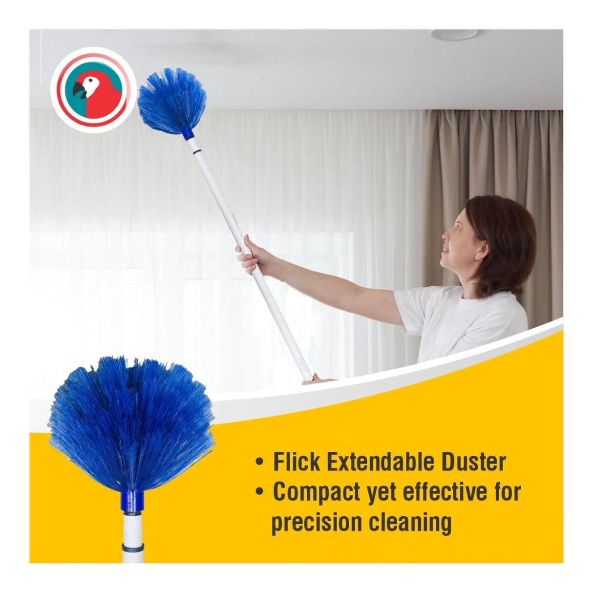 Parrot 1.5m Extendable Flick Duster JA0334