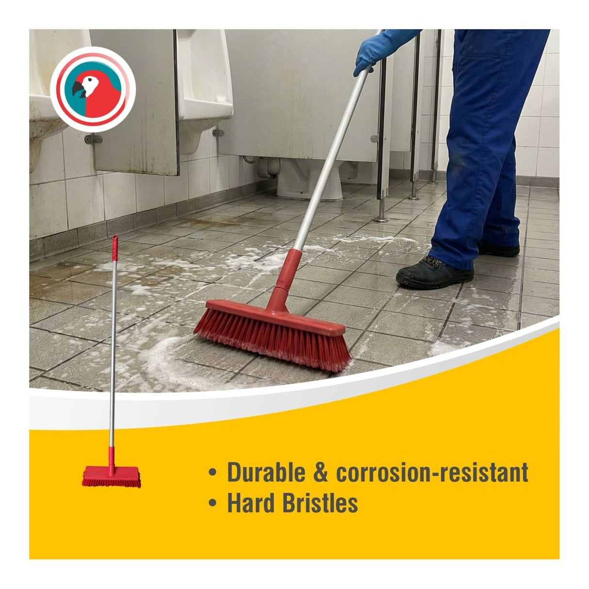 Parrot HACCP Hard Bristle Broom Red JA0342RC