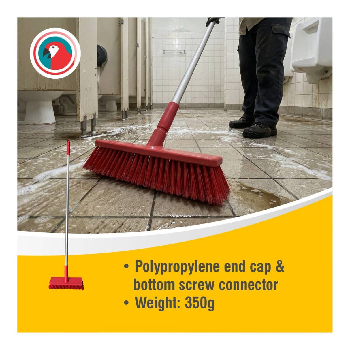 Parrot HACCP Soft Bristle Broom Red JA0342RCS