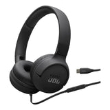 JBL Tune 520C USB-C Wired On-Ear Headphones Black JBLT520CBLK