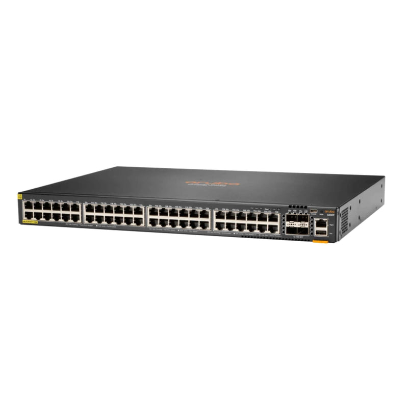 HPE Aruba 6200F 370W 48-port Managed L3 Gigabit Ethernet PoE 1U Network Switch Black JL727A