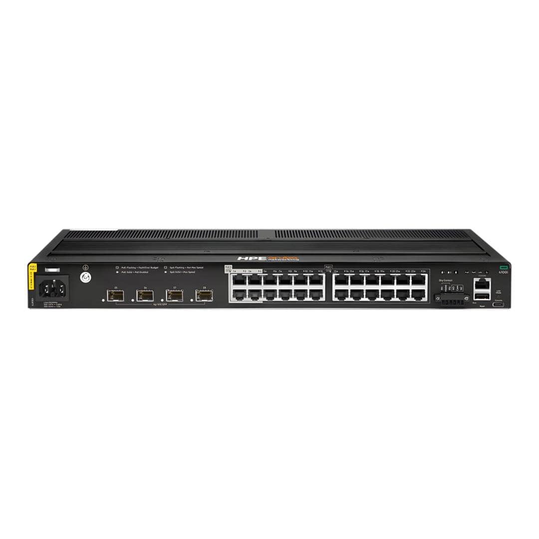 HPE CX 4100i 24-port Gigabit L3 PoE SFP+ Manged Switch JL818A