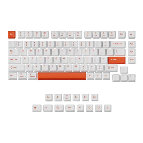 Keychron OEM Dye-Sub PBT Full Keycap Set - Orange White JM-70