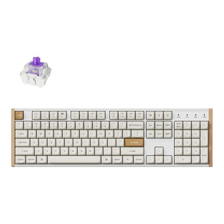 KeyChron K10 HE Wireless Magnetic Switch Custom Keyboard - White Wood K10H-Q1