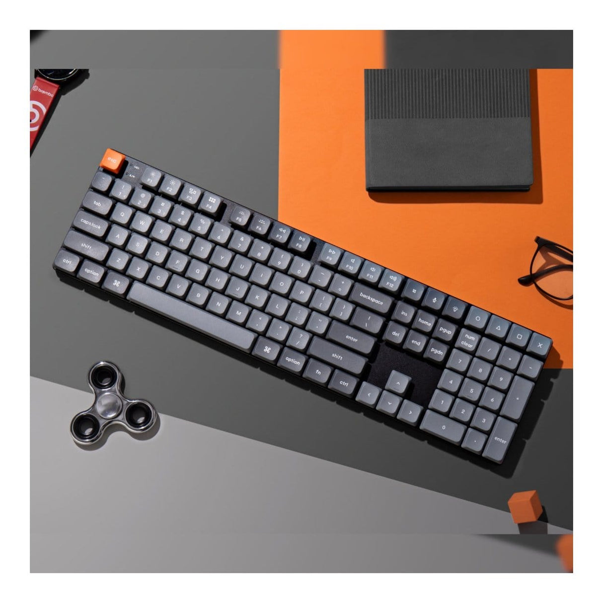 Keychron K5 Max QMK/VIA Full-sized Wireless Custom Mechanical Keyboard Brown Switches K5M-H3