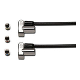 Kensington Universal 3-in-1 Keyed Cable Lock with Twin Lockheads K63380WW