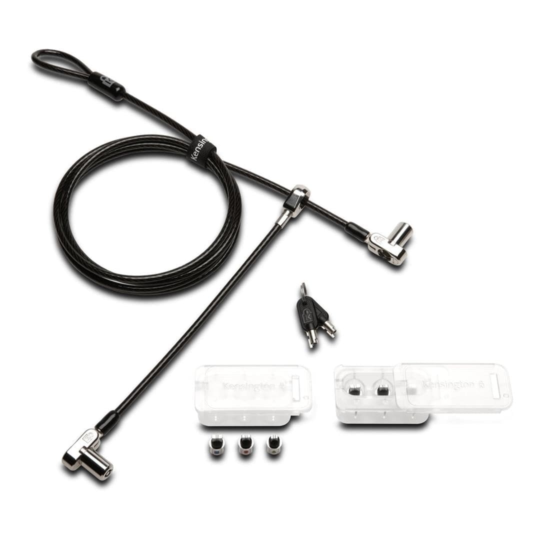 Kensington Universal 3-in-1 Keyed Cable Lock with Twin Lockheads K63380WW