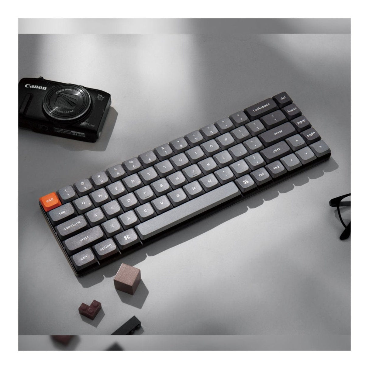 Keychron K7 Max QMK/VIA Wireless Custom Mechanical Keyboard Brown Switches K7M-H3