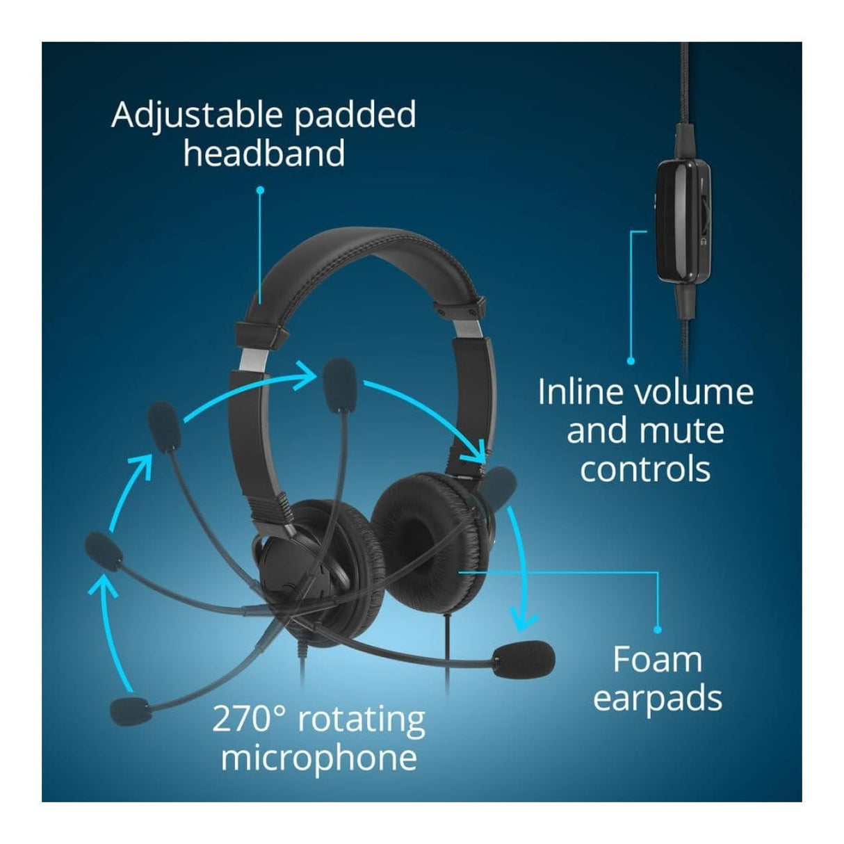 Kensington Classic EQ Wired Headset Black K97464WW