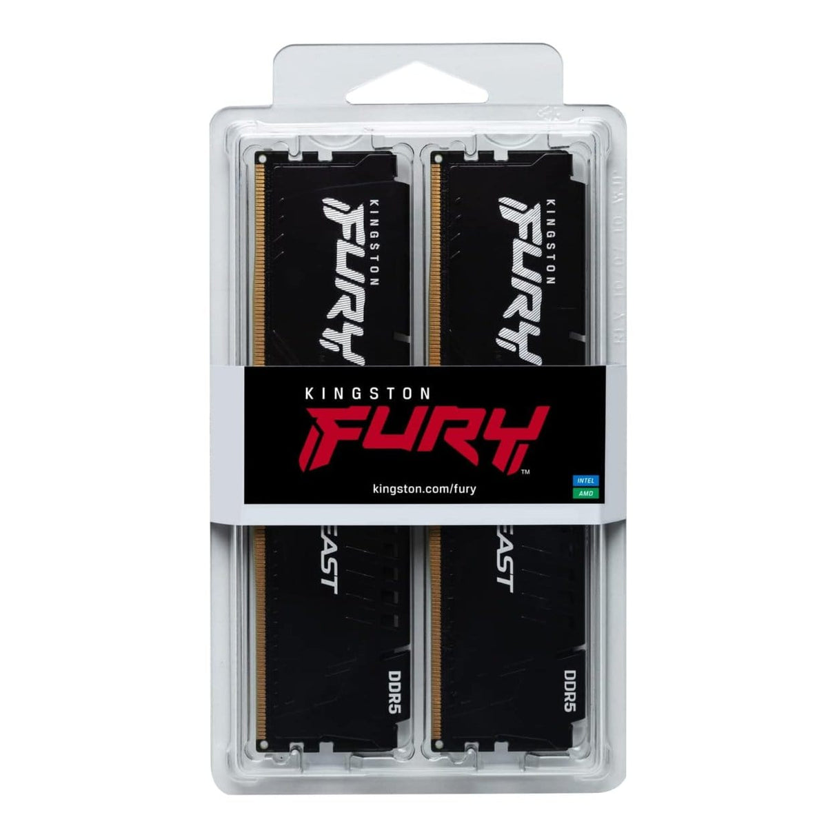 Kingston FURY Beast 128GB DDR5 XMP DIMM Memory Module Black KF552C40BBK4-128