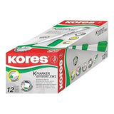 Kores K-Marker XW1 Bullet Tip Whiteboard Marker 12-pack Green KOR-WB-20835