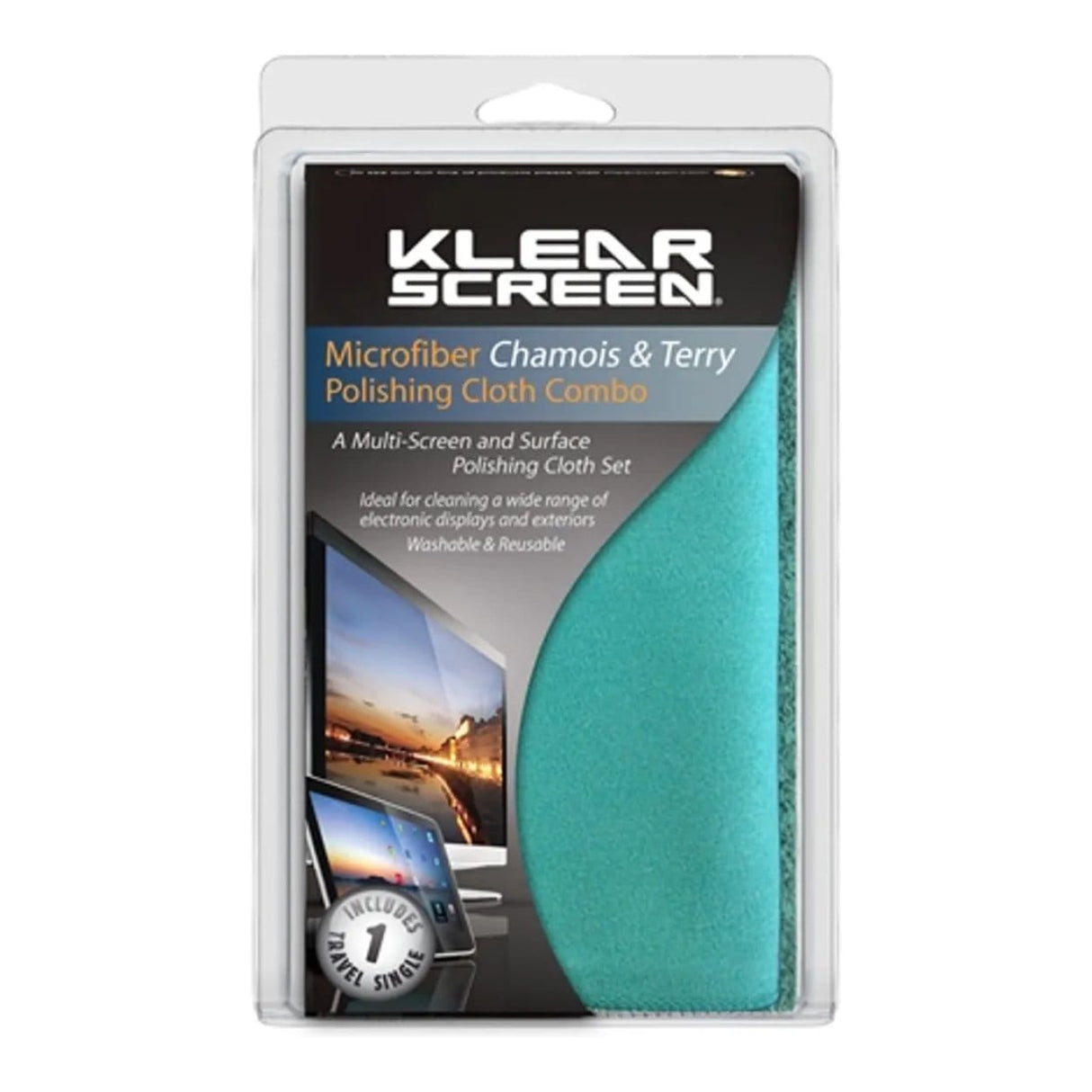 Meridrew Klear Screen Micro-Chamois and Micro-Fiber Combo KS-MK-COM