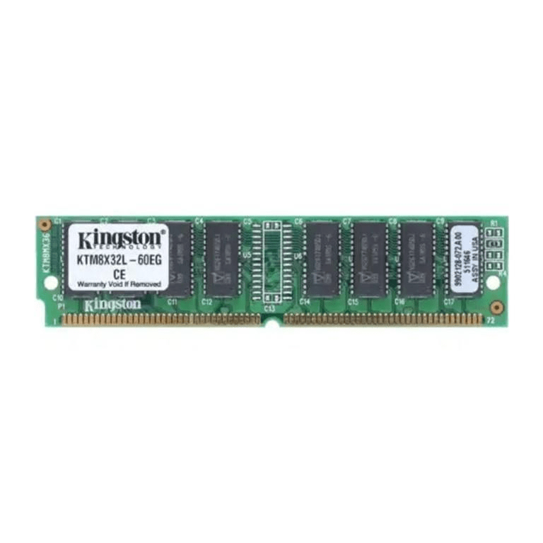 Kingston 32MB DRAM-FPM 60ns Non-ECC SIMM 5V 72-pin 300mil Memory Module KTM8X32L60EG