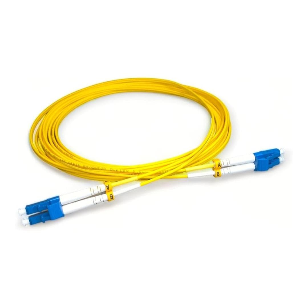 Apache 3m SM LC-LC DX 1.6mm Fibre Patch Lead - Yellow LCLCSM1D1YE3M ...