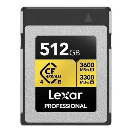 Lexar Professional GOLD Series 512GB CFexpress 4.0 Type-B Memory Card LCXEXP4512G-RNENG