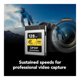 Lexar Professional CFexpress 128GB Type-B Memory Card GOLD Series LCXEXPR128G-RNENG