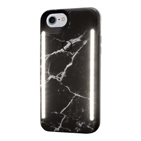 LuMee duo Protective Case for iPhone 8 Black Marble LD-IP8-BMR