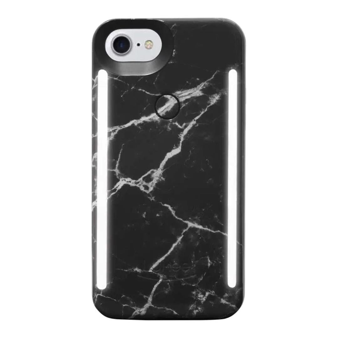 LuMee duo Protective Case for iPhone 8 Black Marble LD-IP8-BMR