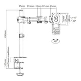 Brateck Desk Mount Bracket with Tilt for 13-27-inch Monitor LDT07-C012