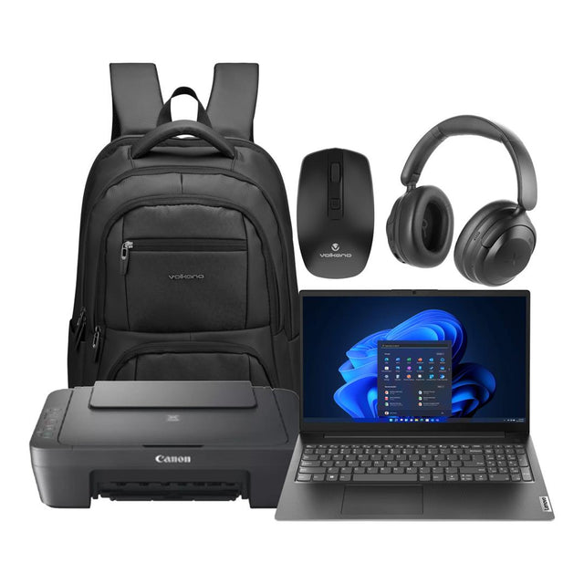 Lenovo V15 AMD Ryzen 5 15.6-inch Win 11 Home Laptop and Printer Bundle