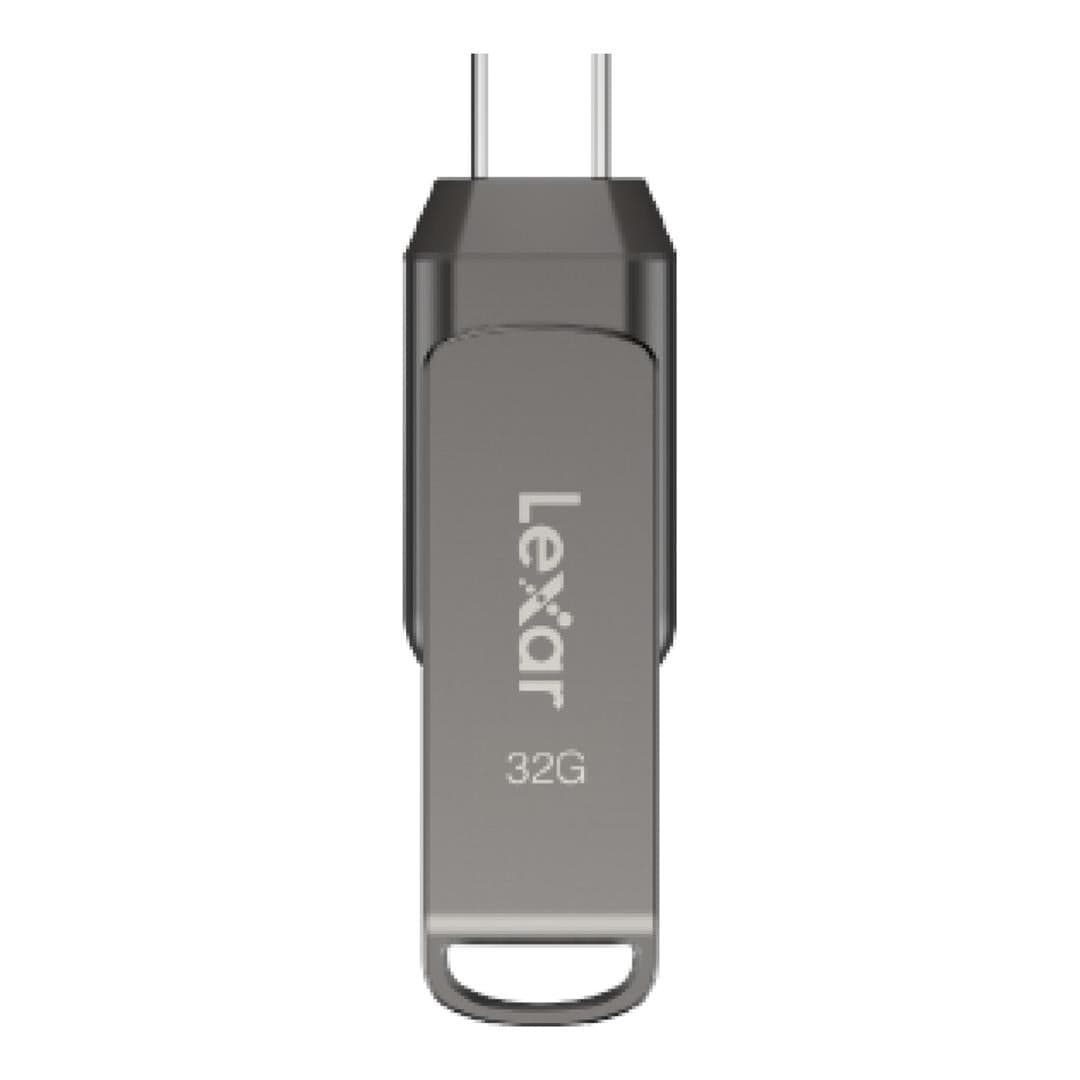 Lexar JumpDrive Dual Drive D400 32GB Type-C Flash Drive Grey LJDD400032G-BNQNG