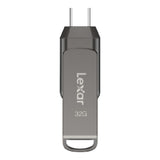 Lexar JumpDrive Dual Drive D400 32GB Type-C Flash Drive Grey LJDD400032G-BNQNG