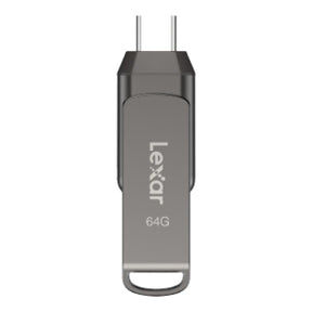 Lexar JumpDrive Dual Drive D400 64GB Type-C Flash Drive Grey LJDD400064G-BNQNG