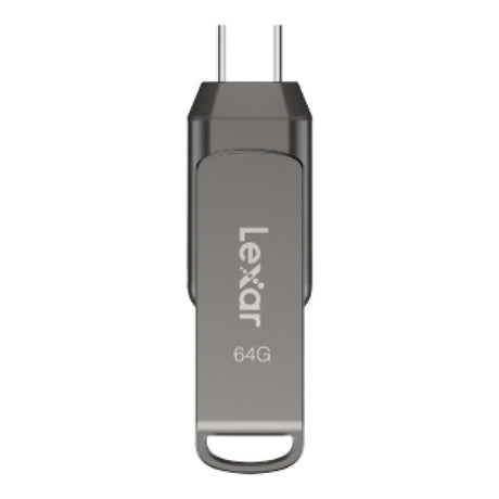 Lexar JumpDrive Dual Drive D400 64GB Type-C Flash Drive Grey LJDD400064G-BNQNG