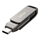 Lexar JumpDrive Dual Drive D400 128GB Type-C Flash Drive Grey LJDD400128G-BNQNG