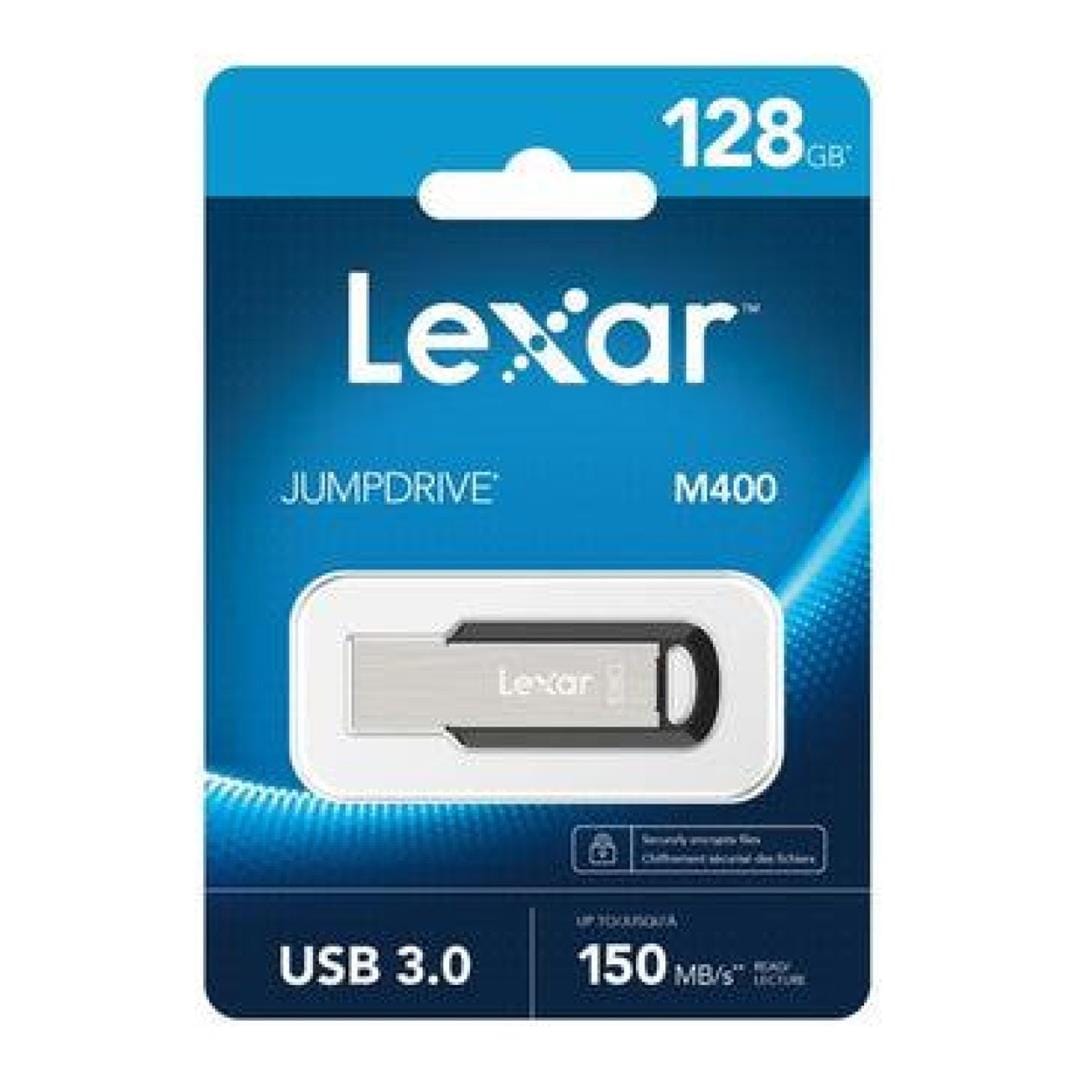 Lexar JumpDrive M400 128GB USB 3.0 Flash Drive Silver LJDM400128G-BNBNG
