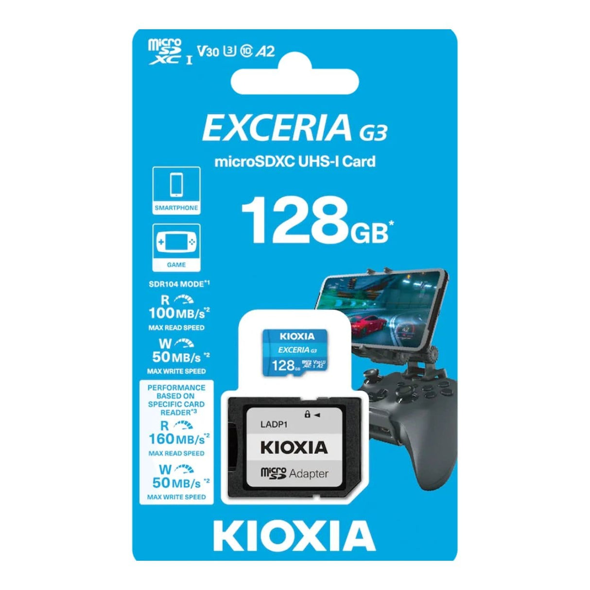 Kioxia EXCERIA G3 128GB MicroSDXC UHS-I Class 10 Memory Card LMEX3L128GG2