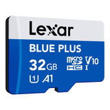 Lexar BLUE PLUS 32GB MicroSDHC Memory Card LMSBLPL032G-BNANG